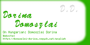 dorina domoszlai business card